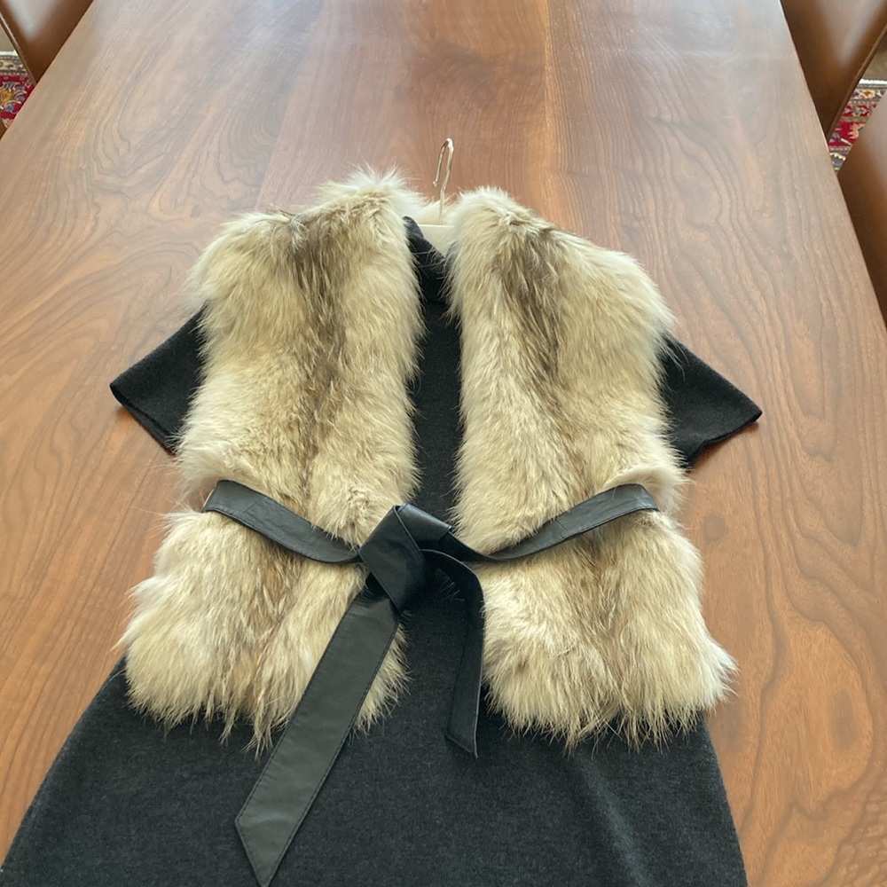 Glamourpuss NYC Genuine Coyote Backless Vest